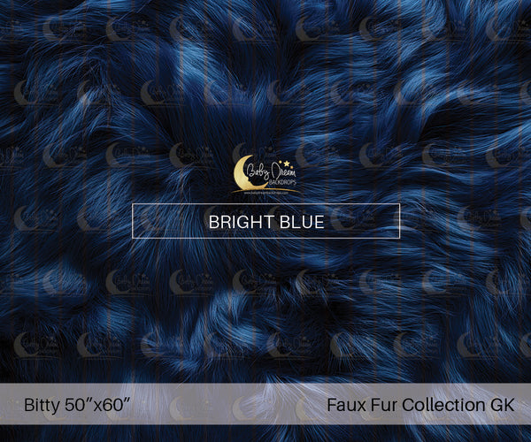 Bitty Nursery Dream Faux Fur Bright Blue (GK)