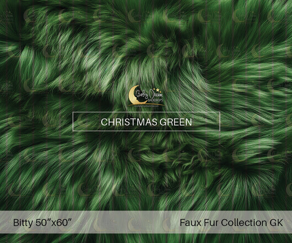 Bitty Nursery Dream Faux Fur Christmas Green (GK)