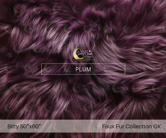 Bitty Nursery Dream Faux Fur Plum (GK)