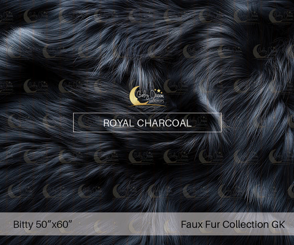 Bitty Nursery Dream Faux Fur Royal Charcoal (GK)