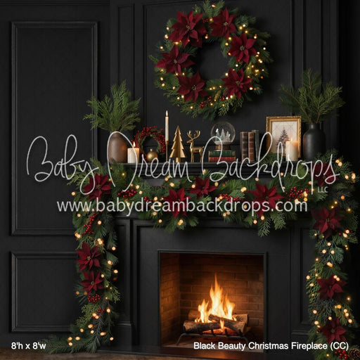 Black Beauty Christmas Fireplace (CC)