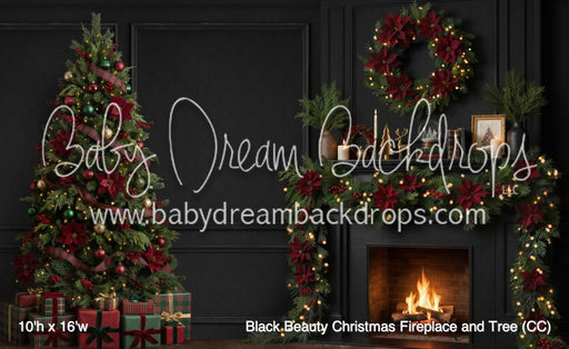Black Beauty Christmas Fireplace and Tree (CC)
