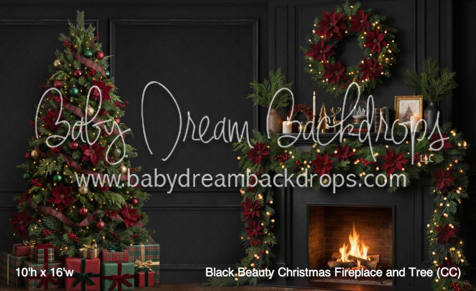 Black Beauty Christmas Fireplace and Tree (CC)