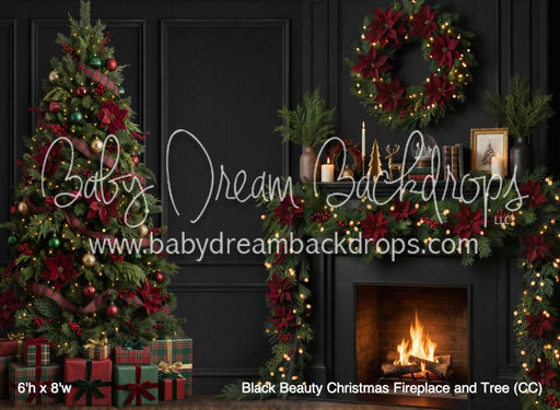 Black Beauty Christmas Fireplace and Tree (CC)