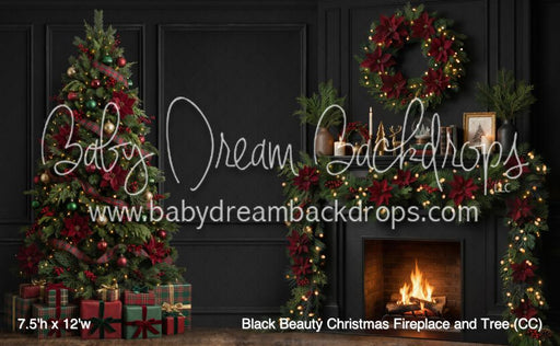 Black Beauty Christmas Fireplace and Tree (CC)