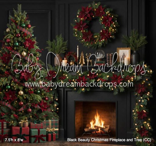 Black Beauty Christmas Fireplace and Tree (CC)