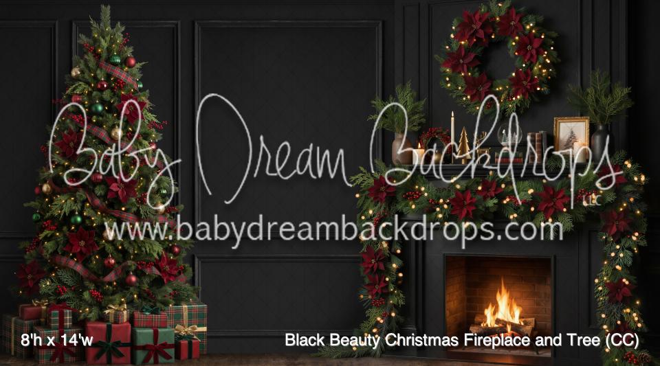 Black Beauty Christmas Fireplace and Tree (CC)