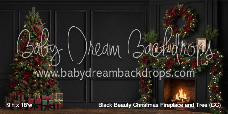 Black Beauty Christmas Fireplace and Tree (CC)
