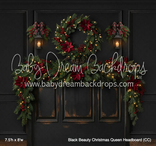 Black Beauty Christmas Queen Headboard (CC)