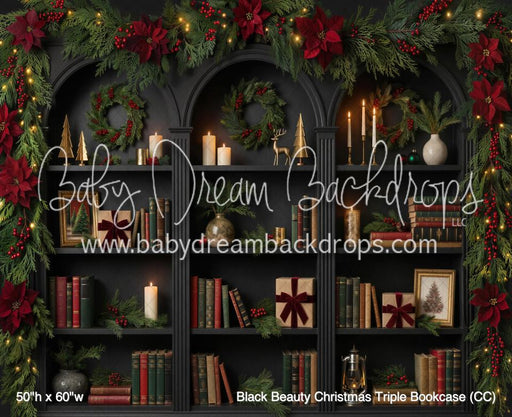 Black Beauty Christmas Triple Bookcase (CC)