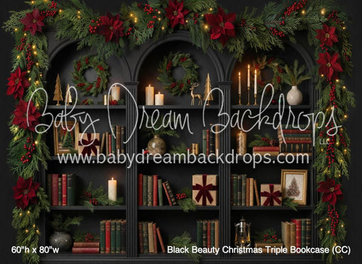 Black Beauty Christmas Triple Bookcase (CC)