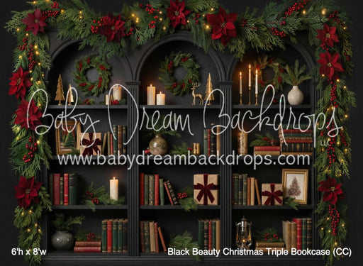 Black Beauty Christmas Triple Bookcase (CC)
