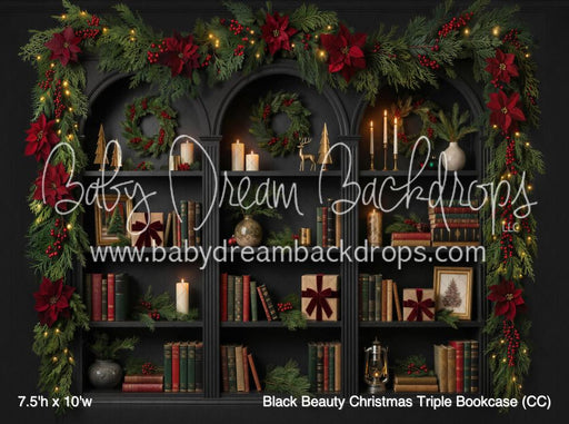 Black Beauty Christmas Triple Bookcase (CC)