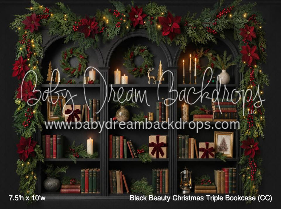 Black Beauty Christmas Triple Bookcase (CC)