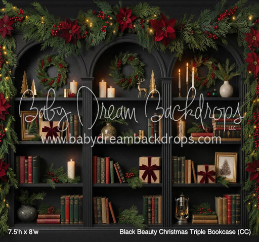 Black Beauty Christmas Triple Bookcase (CC)