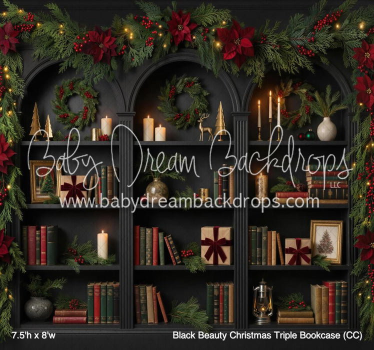 Black Beauty Christmas Triple Bookcase (CC)