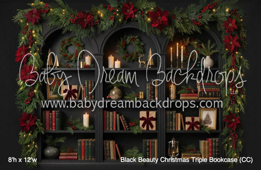 Black Beauty Christmas Triple Bookcase (CC)