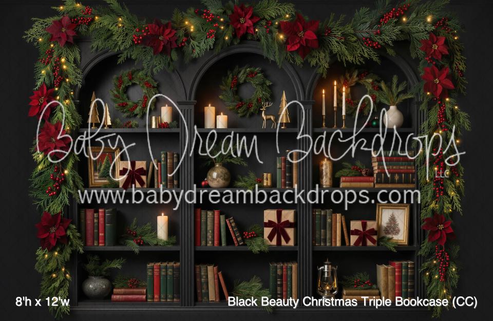 Black Beauty Christmas Triple Bookcase (CC)