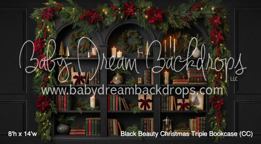 Black Beauty Christmas Triple Bookcase (CC)