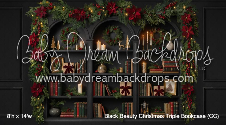 Black Beauty Christmas Triple Bookcase (CC)