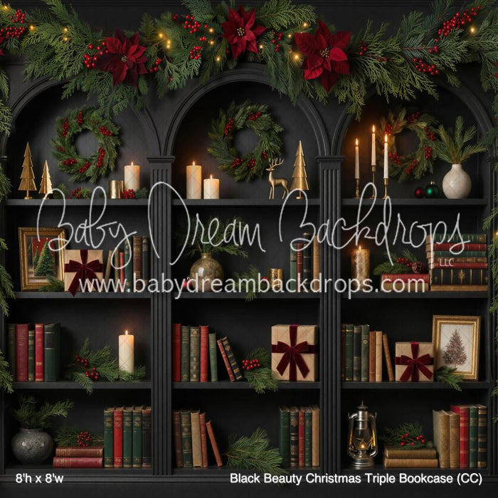 Black Beauty Christmas Triple Bookcase (CC)