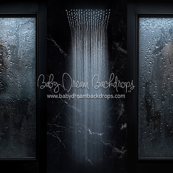 X Drop Black Marble Shower (CC)