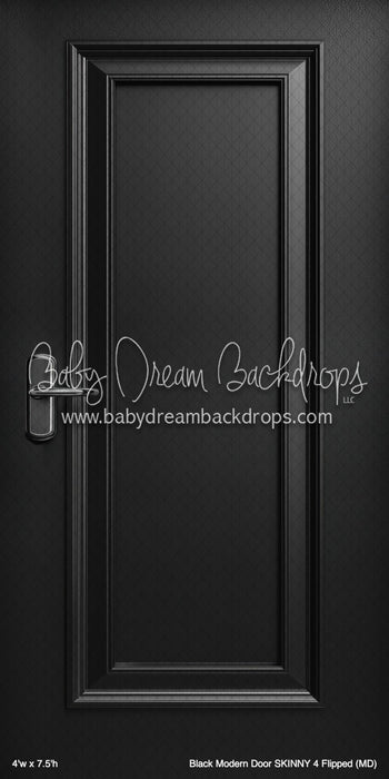 Black Modern Door SKINNY 4 Flipped (MD)