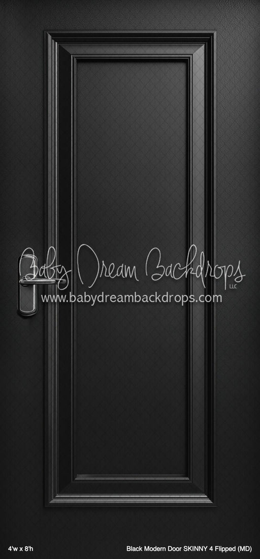 Black Modern Door SKINNY 4 Flipped (MD)