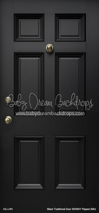 Black Traditional Door SKINNY Flipped (MD)