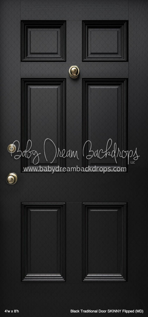 Black Traditional Door SKINNY Flipped (MD)