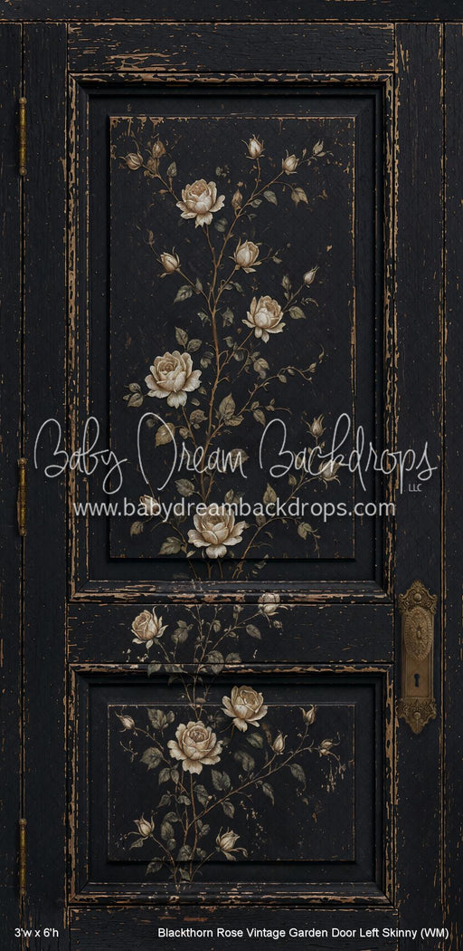 Blackthorn Rose Vintage Garden Door Left Skinny (WM)