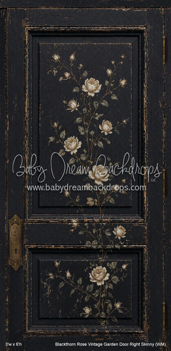 Blackthorn Rose Vintage Garden Door Right Skinny (WM)