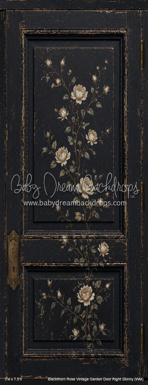 Blackthorn Rose Vintage Garden Door Right Skinny (WM)