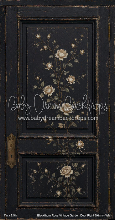 Blackthorn Rose Vintage Garden Door Right Skinny (WM)