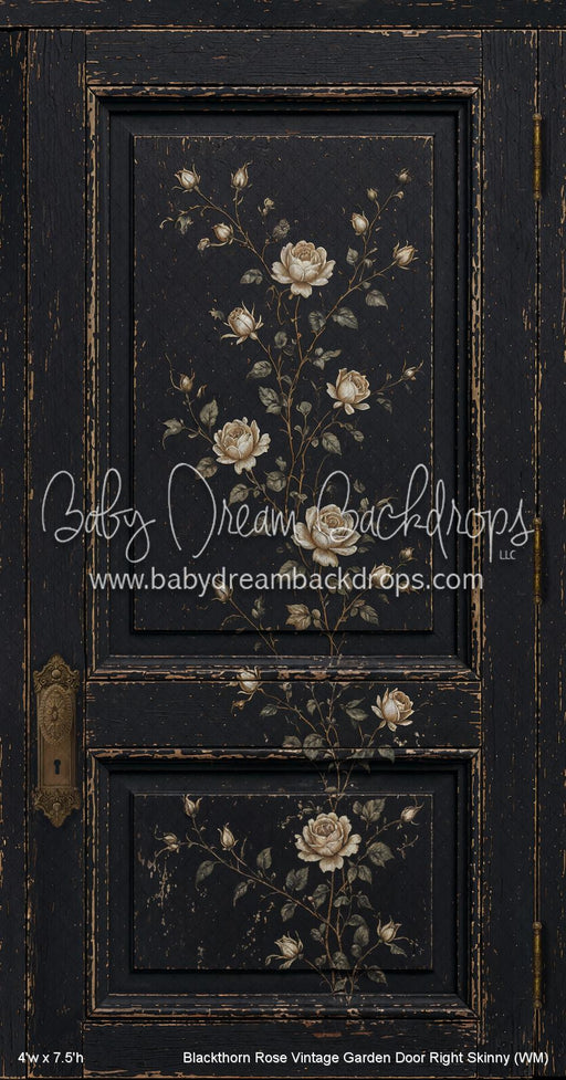 Blackthorn Rose Vintage Garden Door Right Skinny (WM)