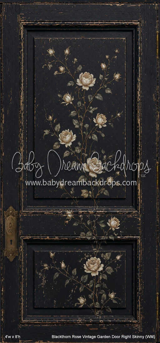 Blackthorn Rose Vintage Garden Door Right Skinny (WM)