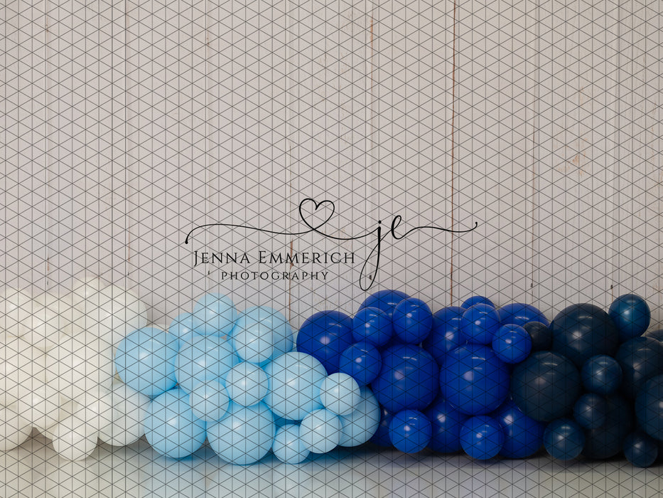 Blue Balloon Garland Fabric Floor (JE)