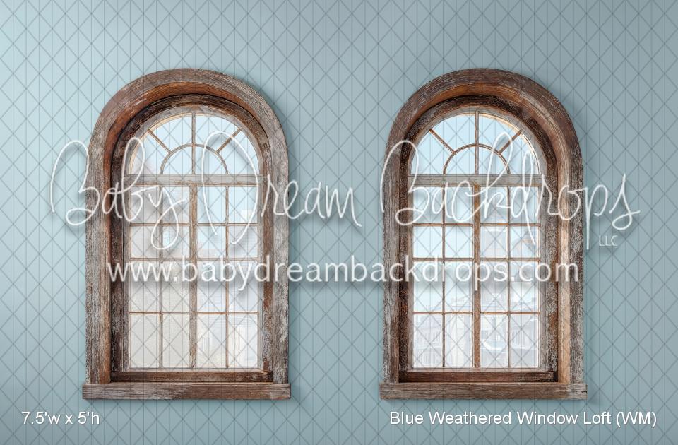 Blue Weathered Window Loft (WM)
