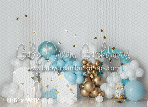 Blue White Gold Stars (WH)