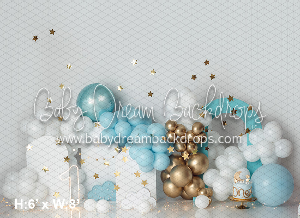 Blue White Gold Stars (WH)