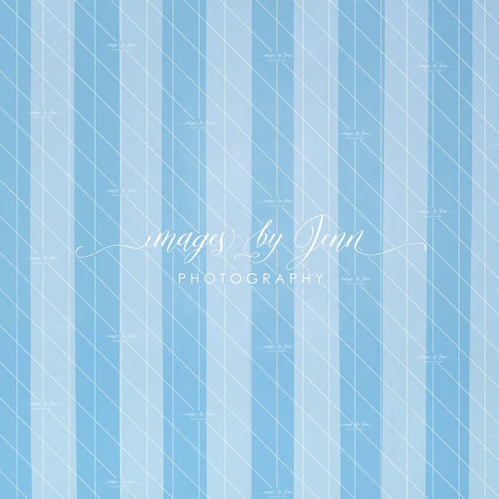 Blue Cotton Candy Stripe Wall (JG)