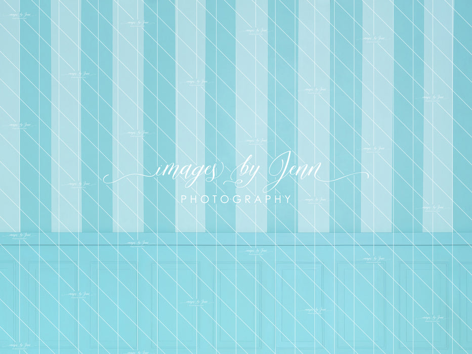 Blue Raspberry Stripe Half Wall (JG)