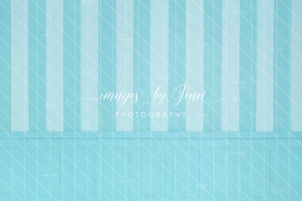 Blue Raspberry Stripe Half Wall (JG)