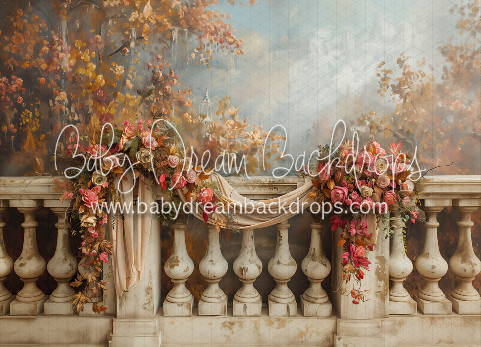 Blushing Autumn Balcony (MD) — Baby Dream Backdrops