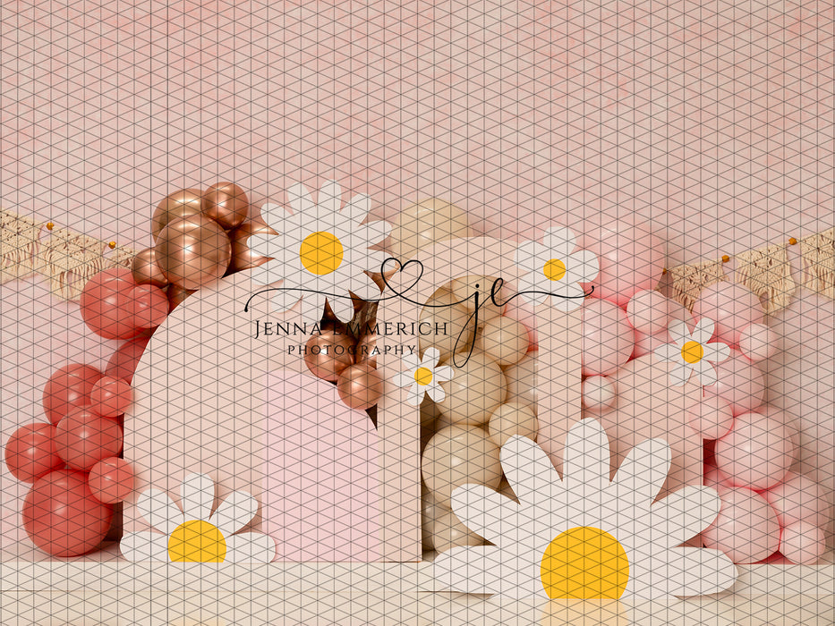 Boho Daisy Arches with Banner (JE)