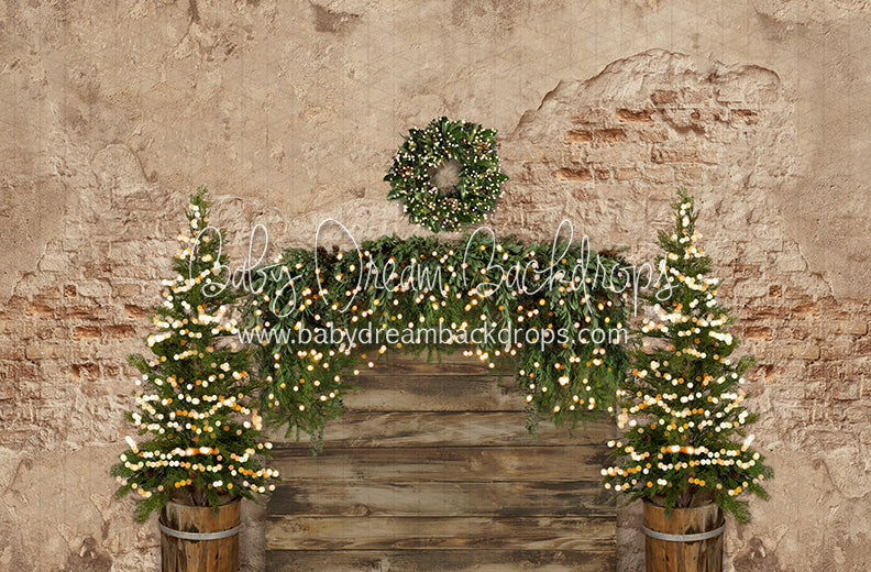 Boho Holiday Headboard Trees Lights (Queen)