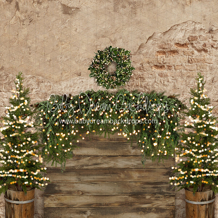 Boho Holiday Headboard Trees Lights (Queen)