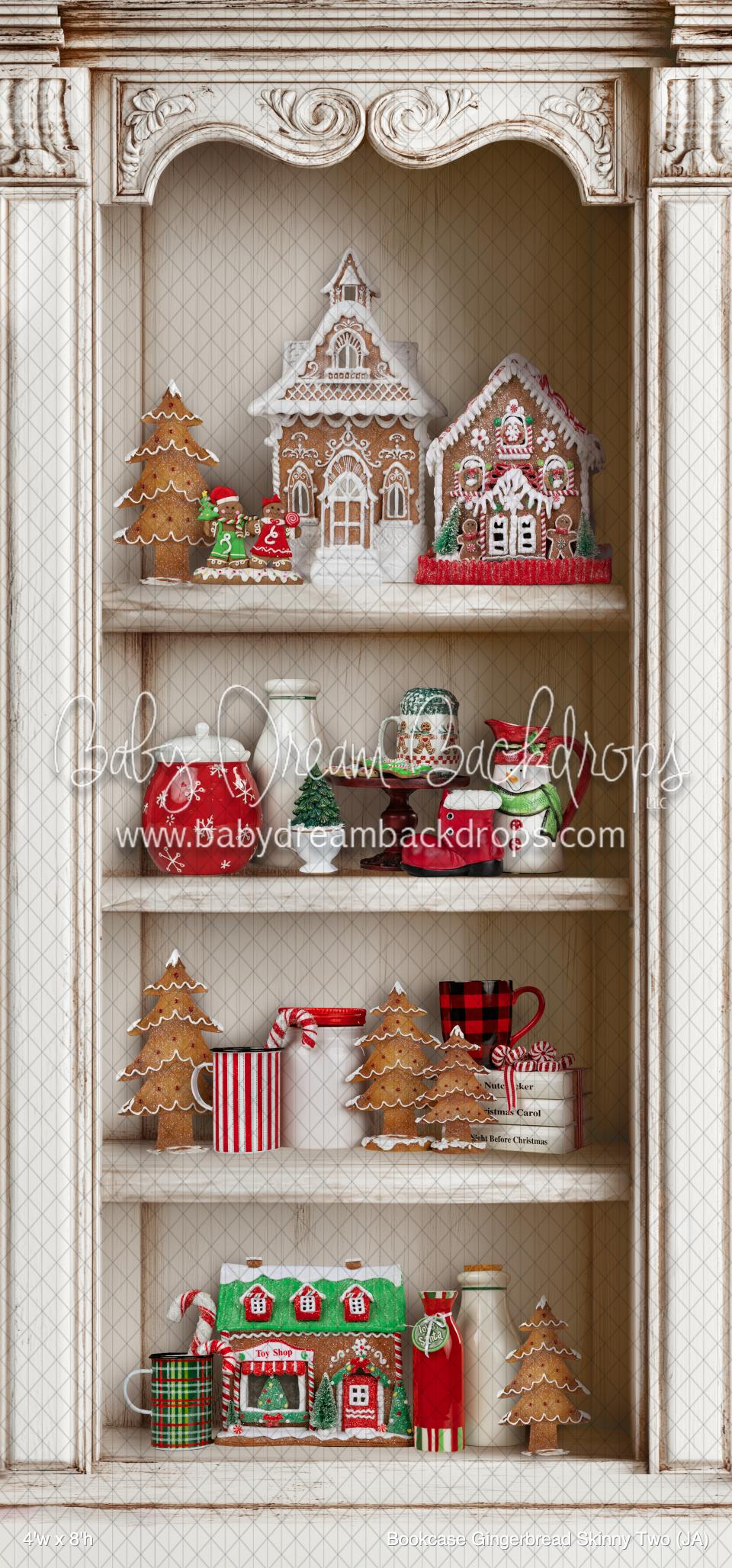 Bookcase Gingerbread Skinny Two (JA) — Baby Dream Backdrops