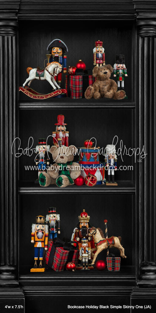 Bookcase Holiday Black Simple Skinny One (JA)