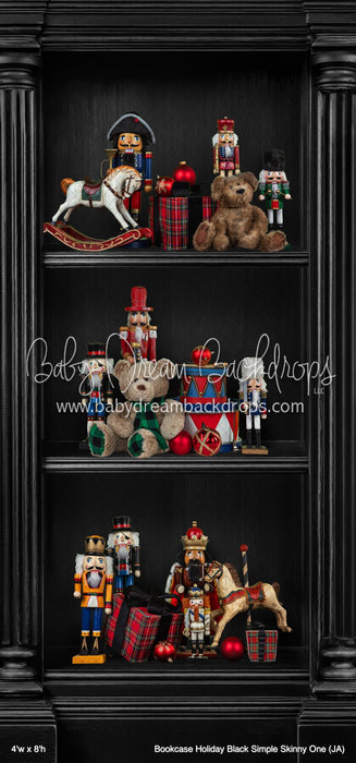 Bookcase Holiday Black Simple Skinny One (JA)